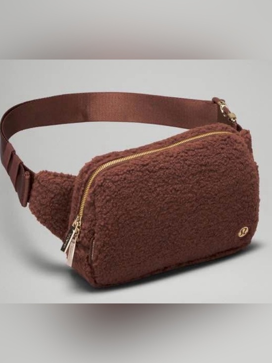 lululemon athletica Handbags - lululemon brown sherpa belt bag with gold zipper